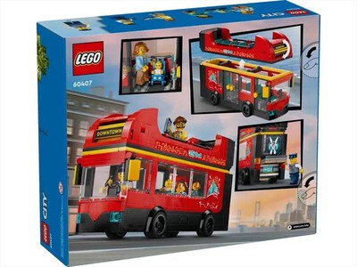 LEGO - AUTOBUS TURISTICO ROSSO A 2 PIANI - 60407-Multicolore