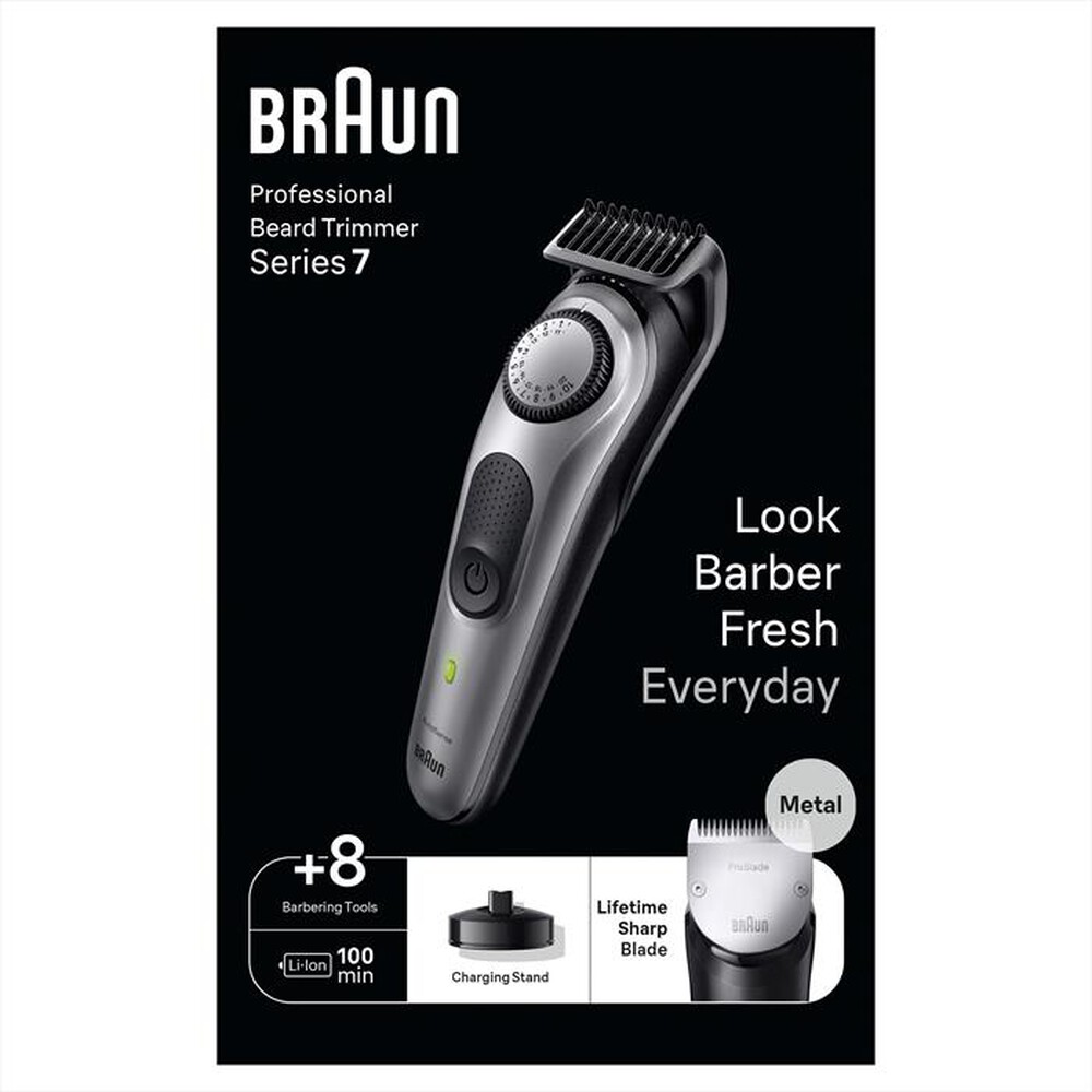 "BRAUN - Regolabarba BT7420-Black / Spc Grey"