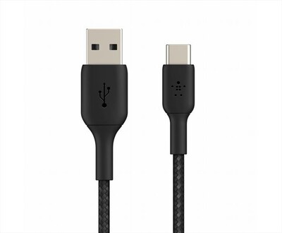 BELKIN - CAVO INTRECCIATO DA USB-C A USB-A 1M - NERO-nero