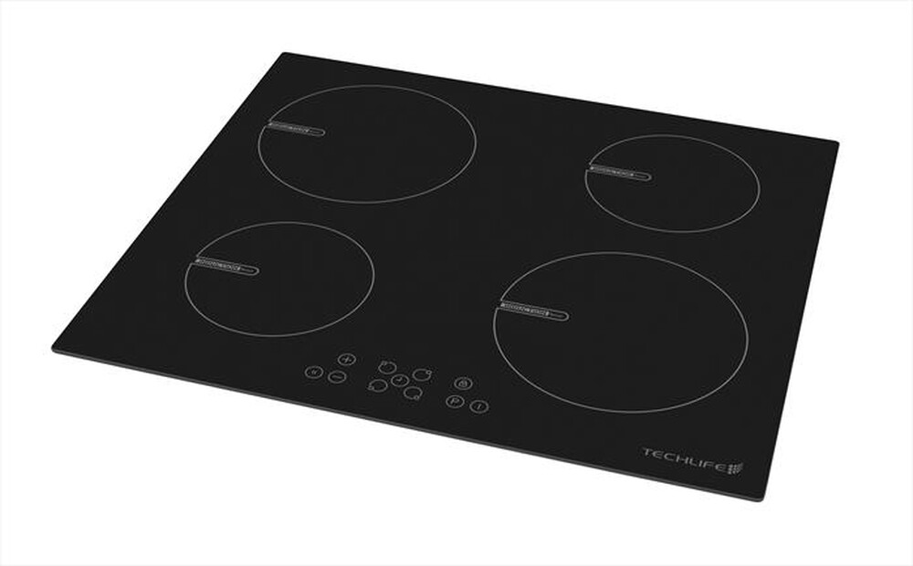 "TECHLIFE - Piano cottura elettrico TLBIPI60XM2 59 cm-Nero"