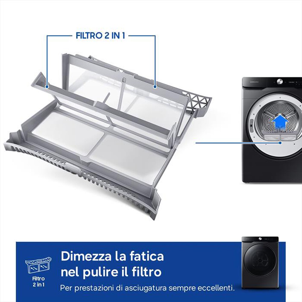 Immagine del prodotto SAMSUNG - Asciugatrice DV16DG8600BVU3 16KG Classe C-Nero