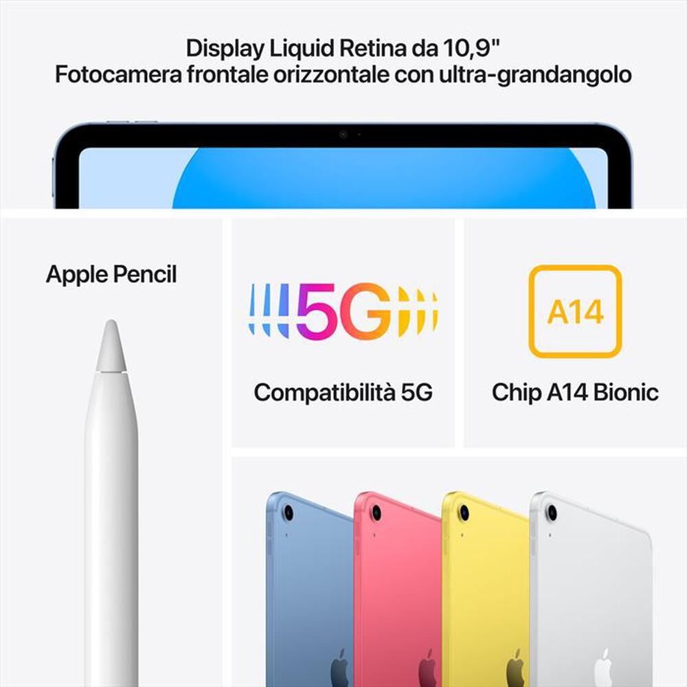 Immagine del prodotto APPLE - iPad 10.9" WI-FI + CELLULAR 256GB-Blu