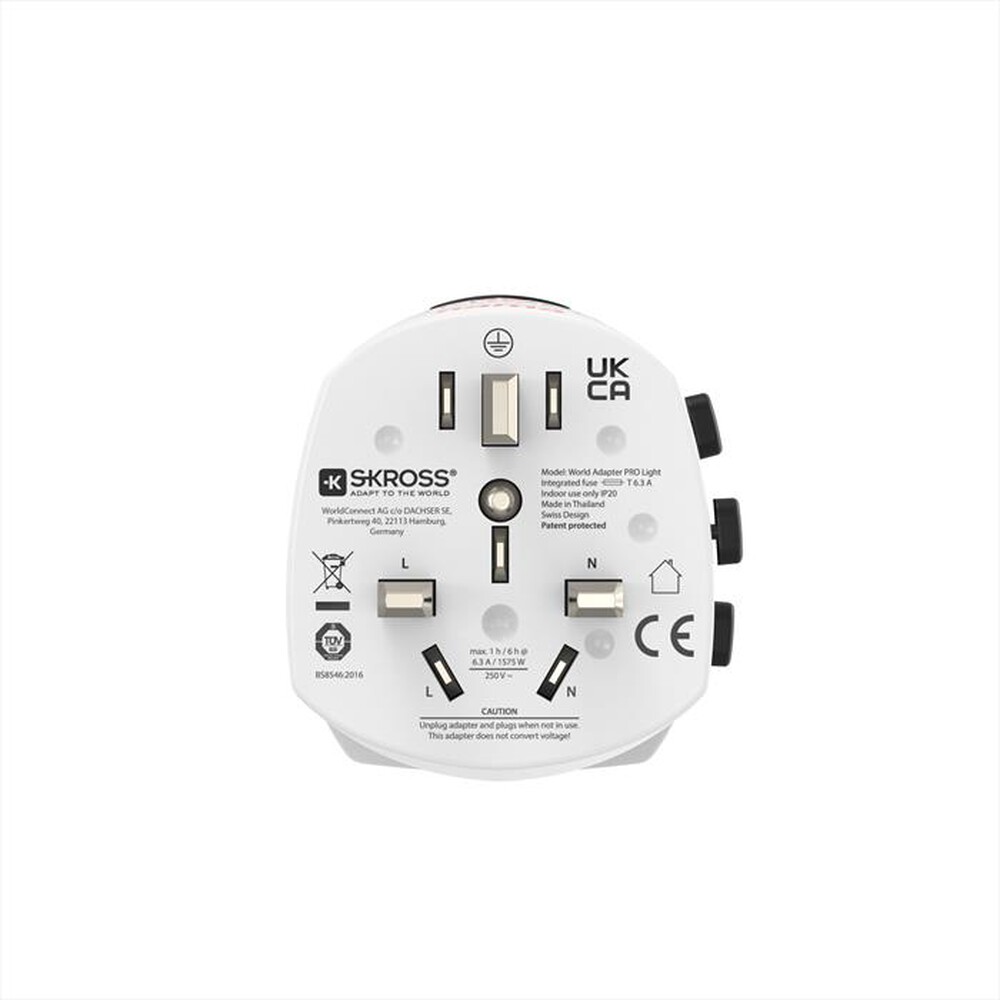 "HAMA - Adattatore universale da viaggio PRO LIGHT-BIANCO"