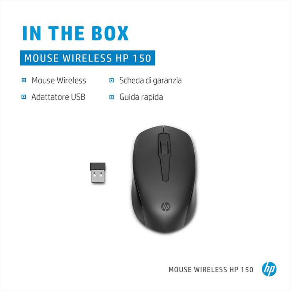 Immagine del prodotto HP - 150 MOUSE WIRELESS-Nero