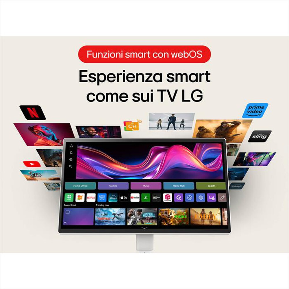 Immagine del prodotto LG - Monitor LCD UHD 4K 32" TOUCH, BASE CON ROTELLE-White