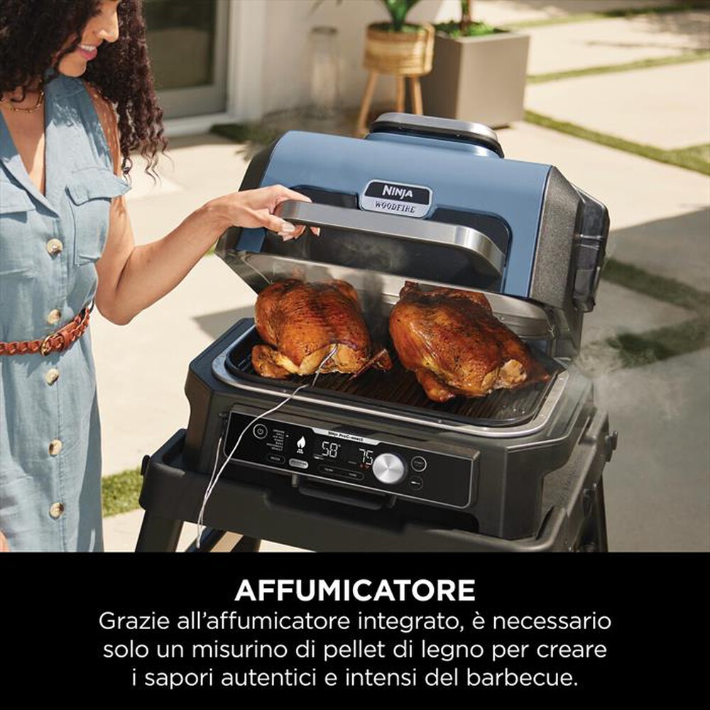 "NINJA - Barbecue elettrico Woodfire Pro Connect XL OG901EU-Blu"
