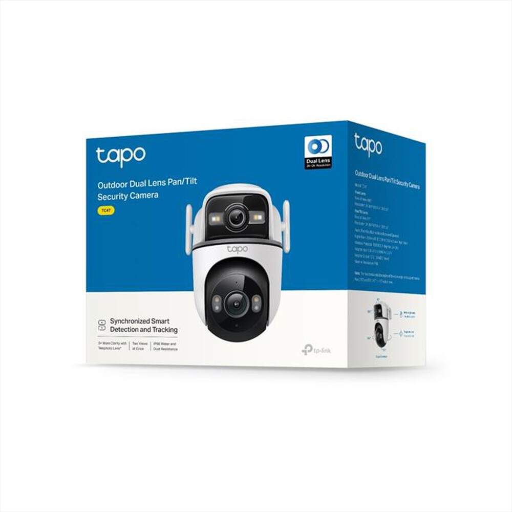 Immagine del prodotto TP-LINK - Telecamera sicurezza outdoor doppio obiettivo TC34-bianco