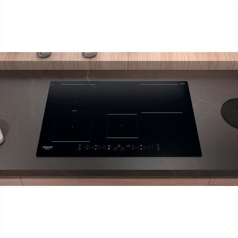 "HOTPOINT ARISTON - Piano cottura induzione HB 0577B NE 77 cm-Nero"