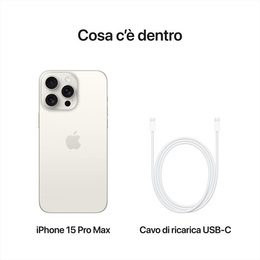 "APPLE - iPhone 15 Pro Max 256GB-Titanio Bianco"