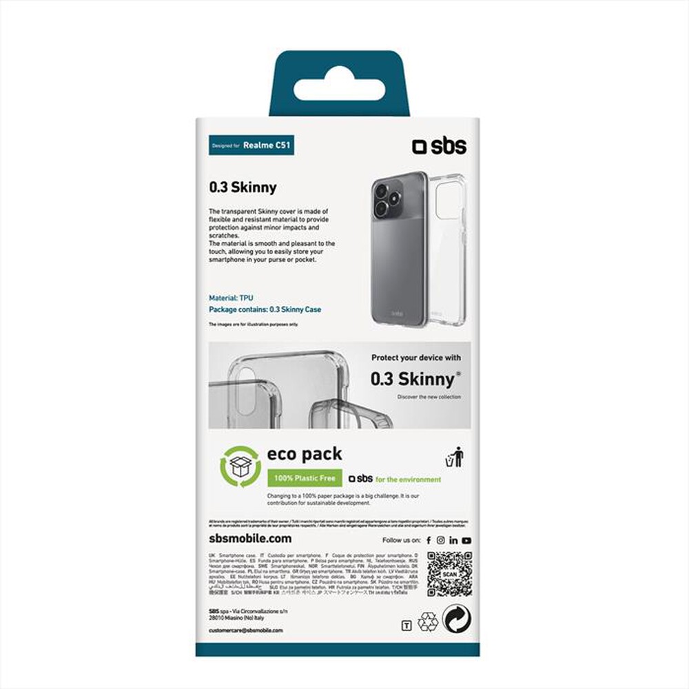 "SBS - COVER SKYNNY REALME C51-Trasparente"