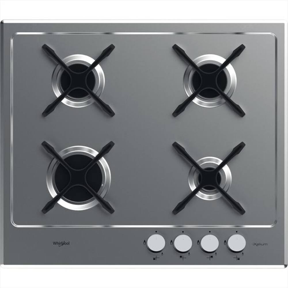 "WHIRLPOOL - Piano cottura a gas GMA 6414/IXL/01 HOB WP 59 cm-Acciaio inossidabile"