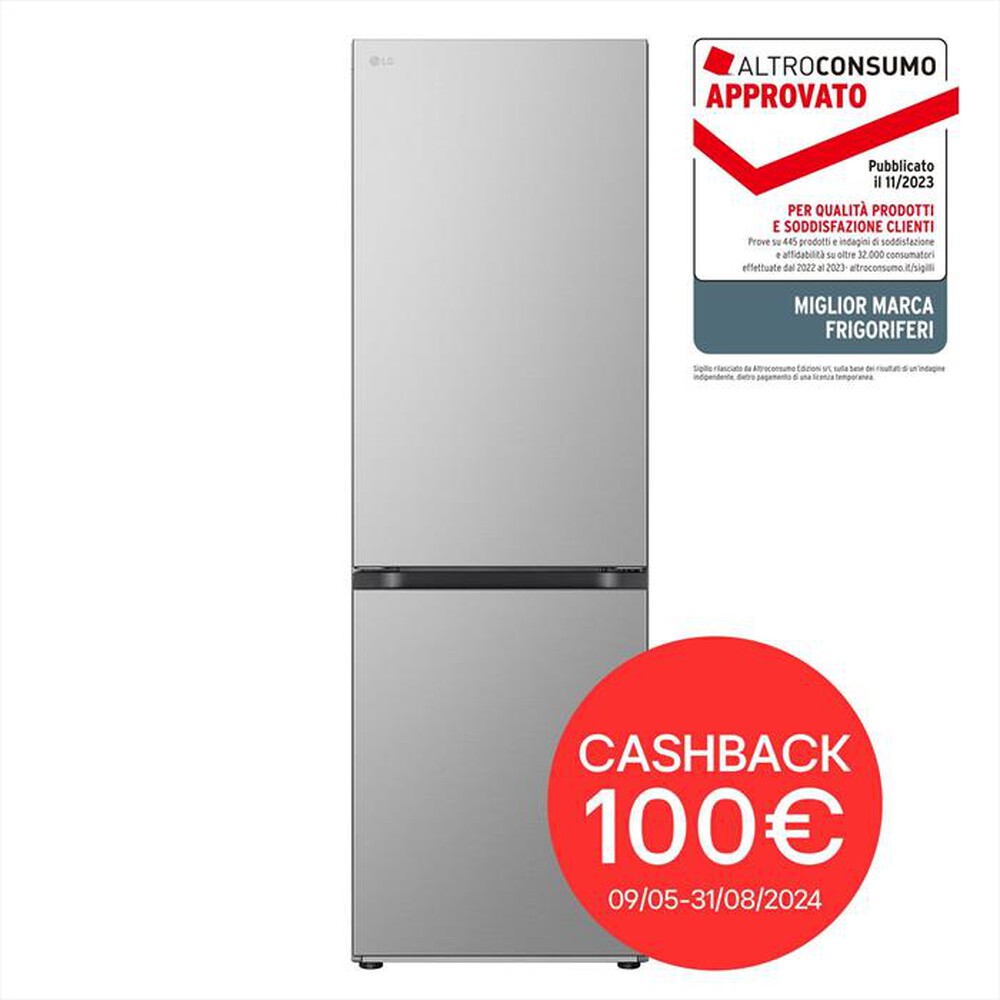 "LG - Frigorifero combinato GBV5140CPY Classe C 344L-Argento"