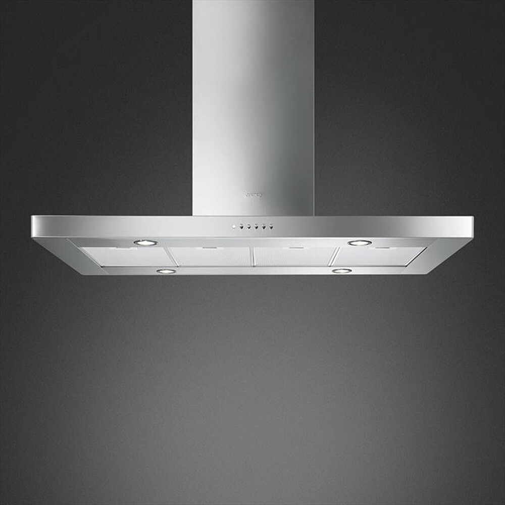 "SMEG - Cappa decorativa ad isola KI120XE-Acciaio inox satinato"