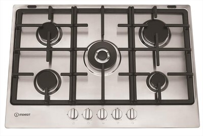 INDESIT - Piano cottura a gas THP 751 W/IX/I IT 5 fuochi-Inox
