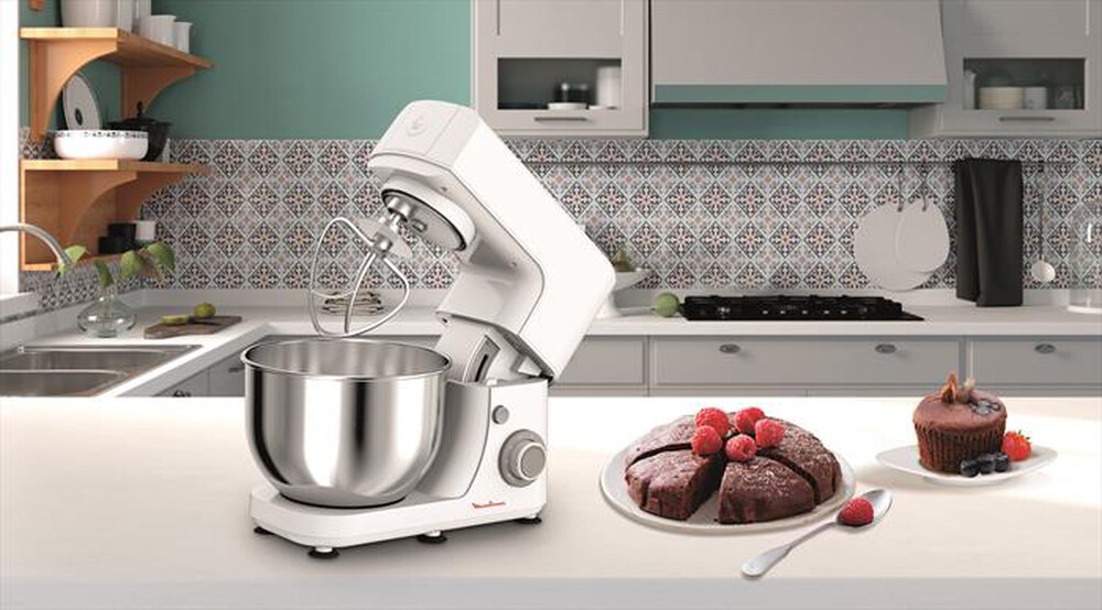 "MOULINEX - QA1501 Masterchef Essential Kitchen Machine-Bianco e grigio"