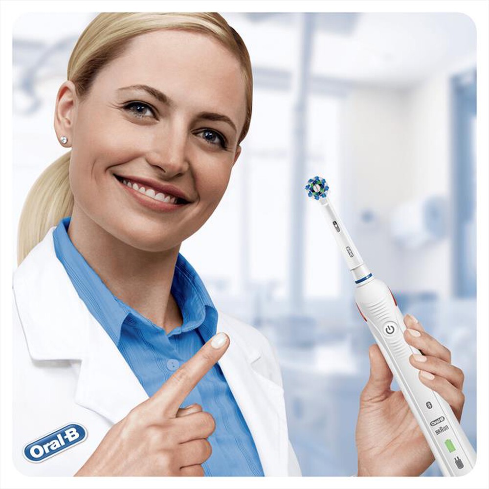 "ORAL-B - Spazzolino elettrico SMART 4 4100S CROSSACTION-Bianco"