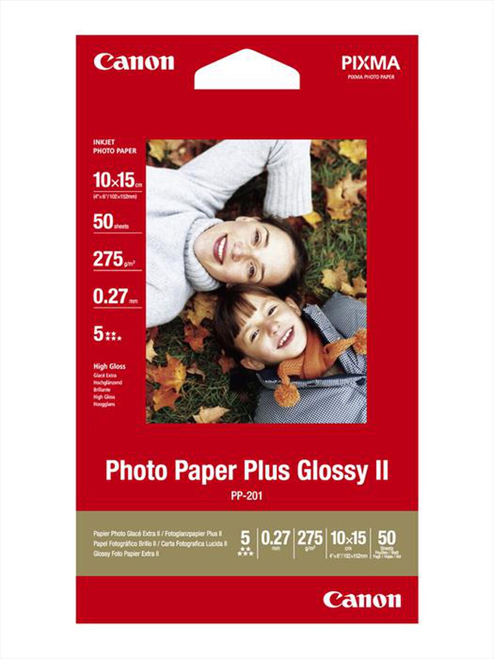 Immagine del prodotto CANON - Paper PP-201 (4X6, 50 Sheets)-White