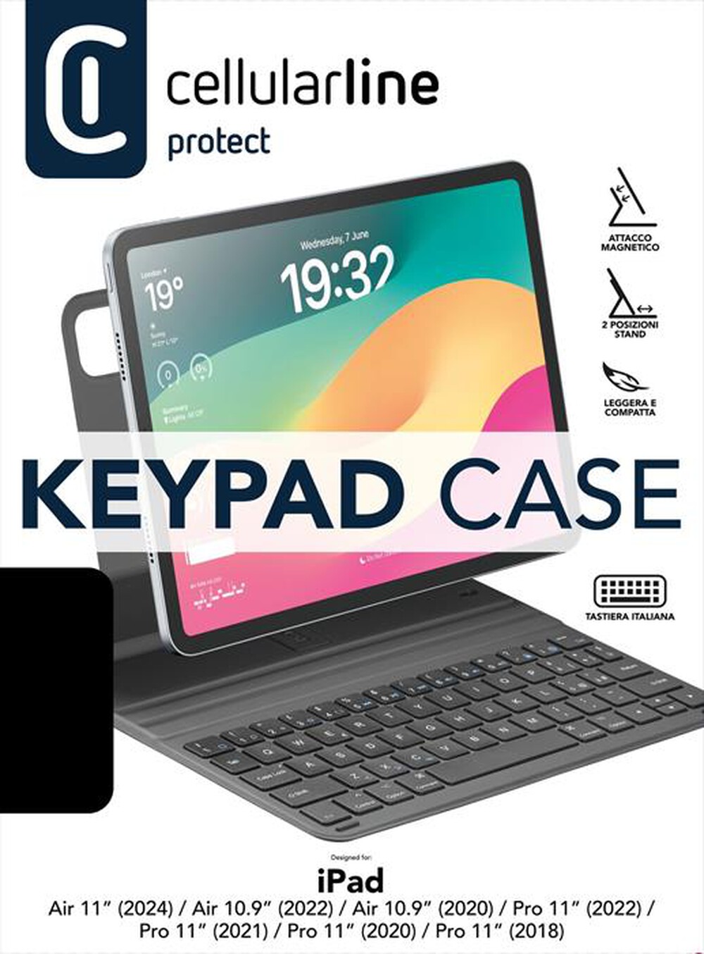 Immagine del prodotto CELLULARLINE - Custodia per iPad fino a 11" KEYPAD CASE-Black