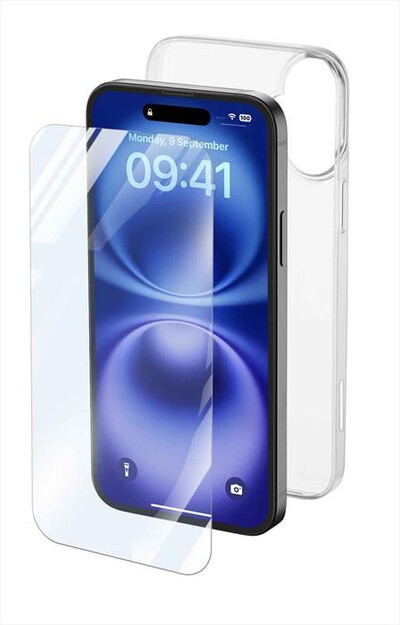 CELLULARLINE - Cover case PROTECTION KIT per iPhone 16-Transparent