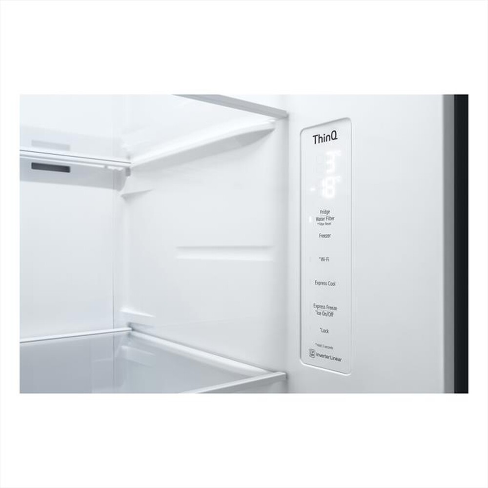 "LG - Frigorifero side by side GSLV70PZTD Classe D 635L-Metallico, Argento"