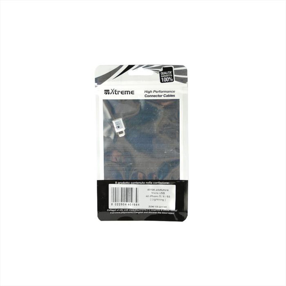 Immagine del prodotto XTREME - 40198 - Adattatore alimentzione da micro USB a lightning-BIANCO