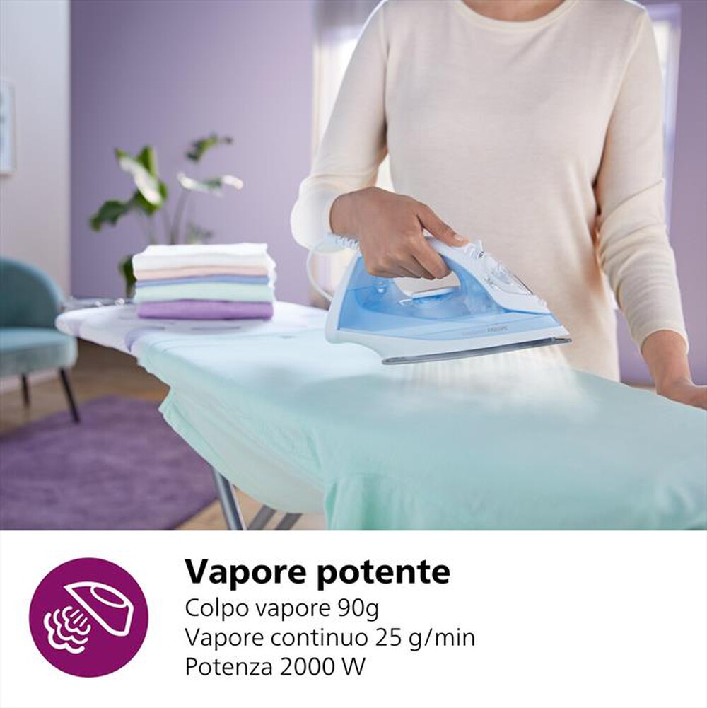 Immagine del prodotto PHILIPS - Ferro da stiro a vapore EASYSPEED GC1740/20-Azzurro