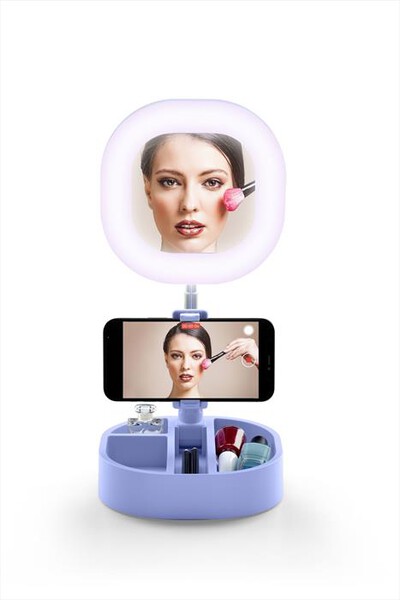 CELLULARLINE - SELFIERINGMIRRORU-Azzurro