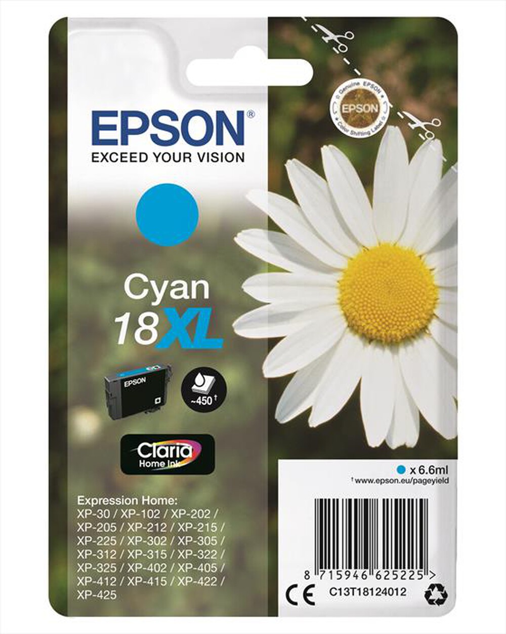 Immagine del prodotto EPSON - C13T18124022-Ciano