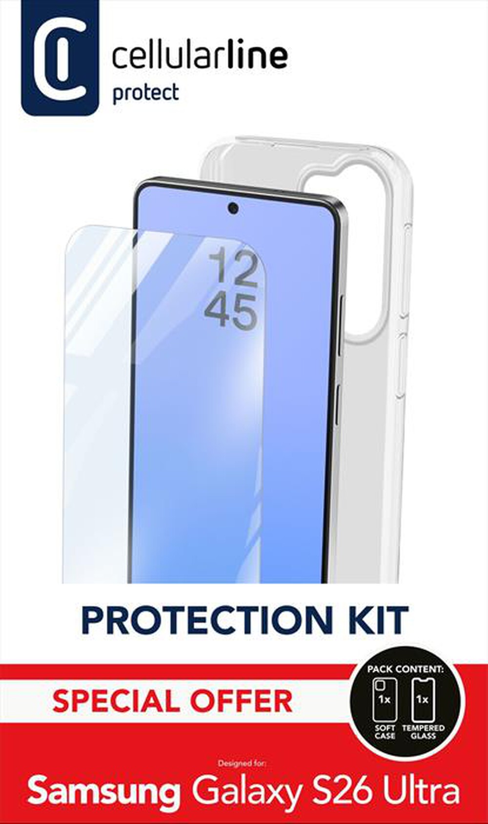 Immagine del prodotto CELLULARLINE - Kit di accessori per protezione GALAXY S26 ULTRA-Trasparente