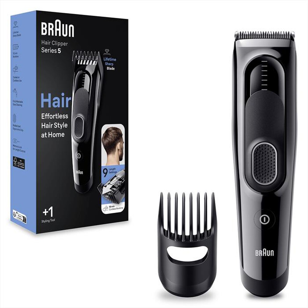 "BRAUN - Regola capelli HC5310-Black Glossy"