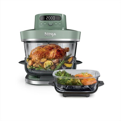 NINJA - Friggitrice ad aria in vetro XL CRISPI PRO 5 IN 1-Verde Muschio