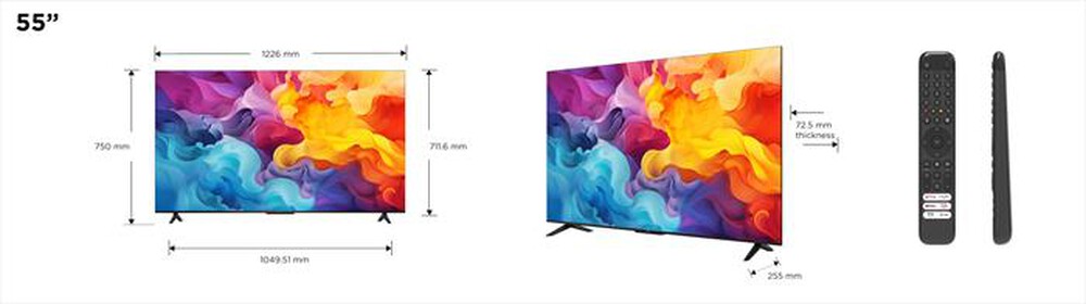 Immagine del prodotto TCL - Smart TV LED UHD 4K 55" 55P61B-Titanio
