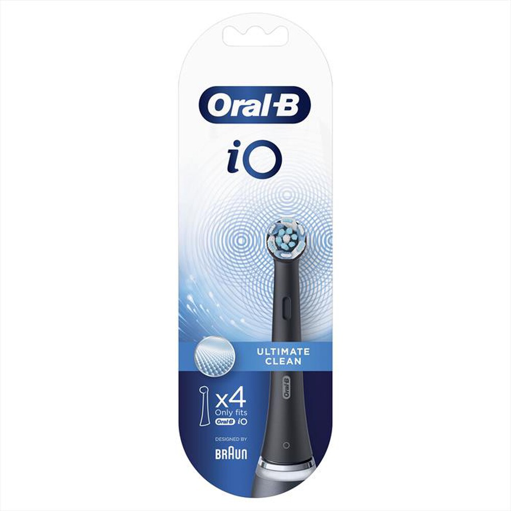 "ORAL-B - Testine di ricambio IO ULTIMATE CLEAN, 4 PEZZI-Nero"