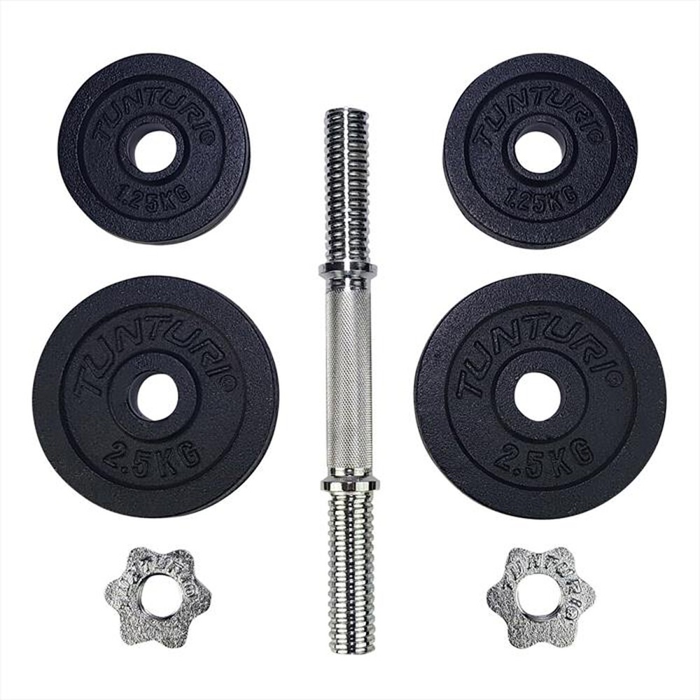 "TUNTURI - DUMBBELLSET 10KG - 1 BAR SCREW-nero"
