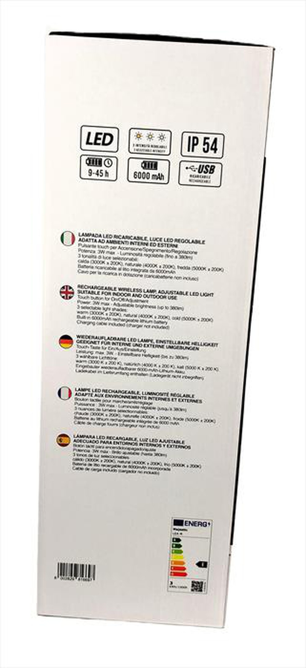 "MAJESTIC - Lampada portatile LEA M GY-Grigio scuro"