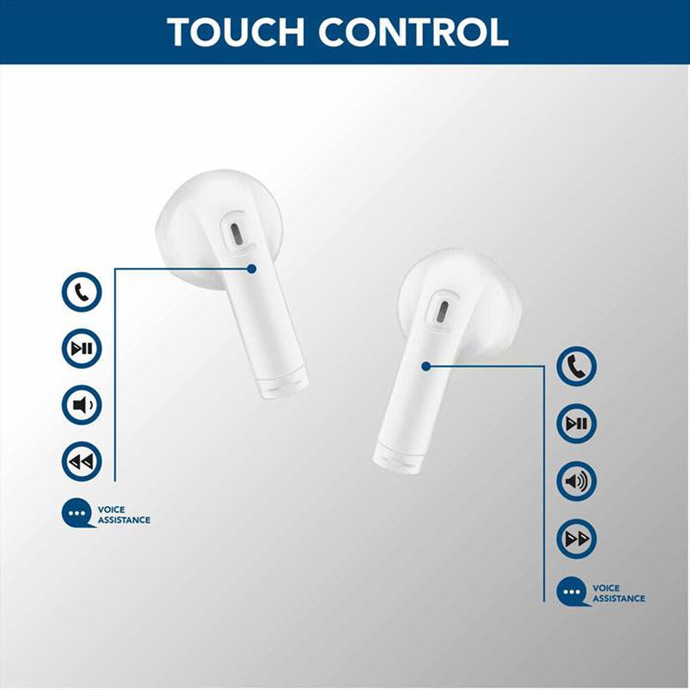 Immagine del prodotto CELLULARLINE - Auricolare bluetooth BTCOREPROTWSW-Bianco