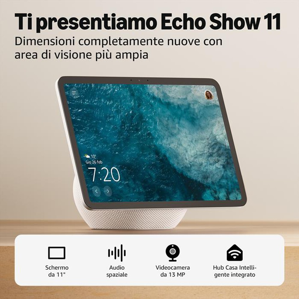 Immagine del prodotto AMAZON - NUOVO AMAZON ECHO SHOW 11 (2025 RELEASE)-Glacier White