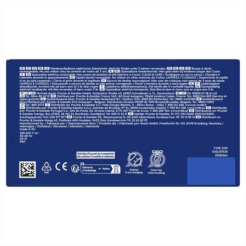 "ORAL-B - Spazzolino elettrico IO2-BLACK"
