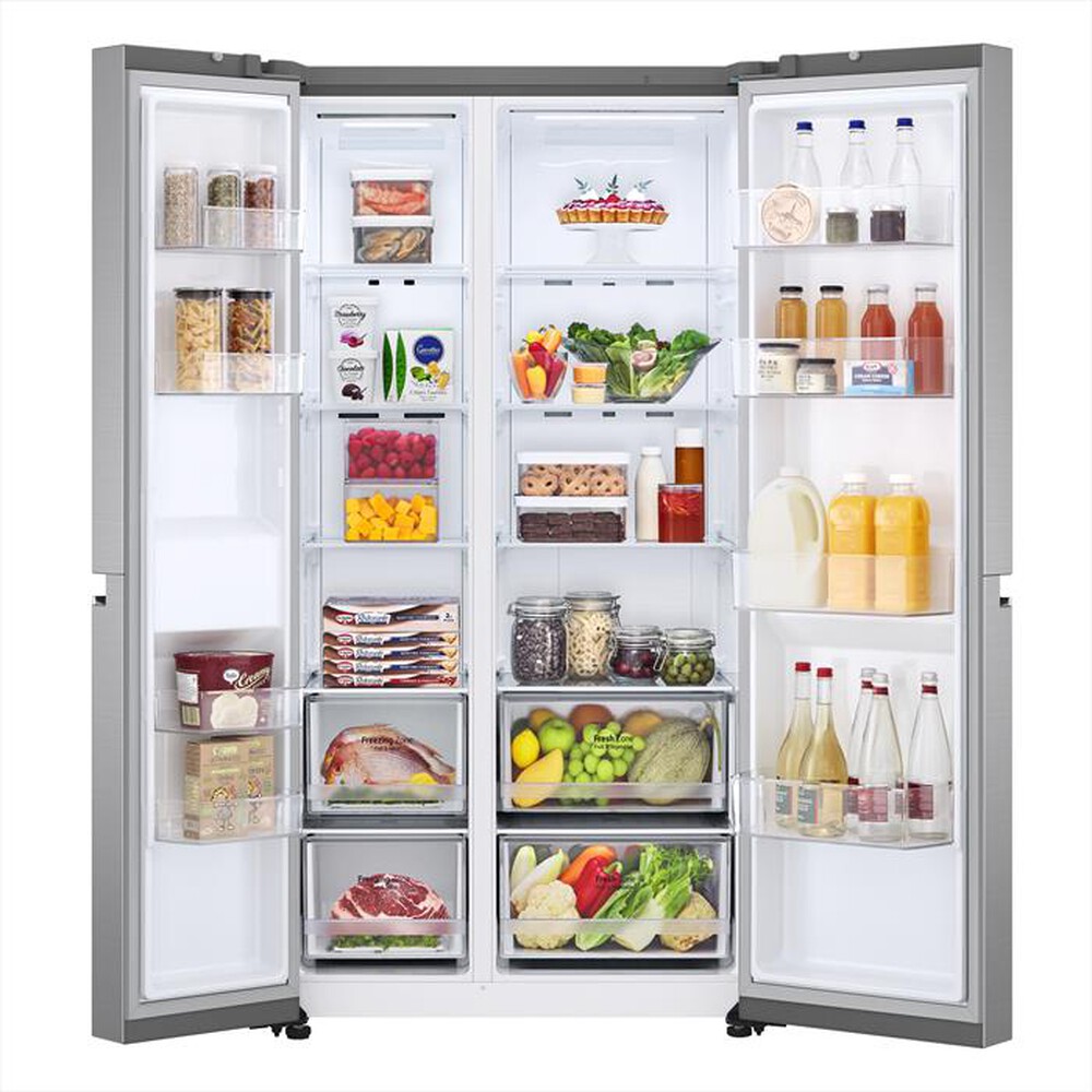 "LG - Frigorifero side by side GSBV70PZTE Classe E-Acciaio inossidabile"