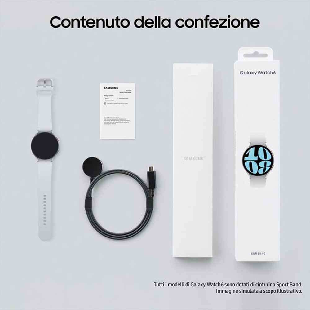 "SAMSUNG - Galaxy Watch6 44mm-Silver"