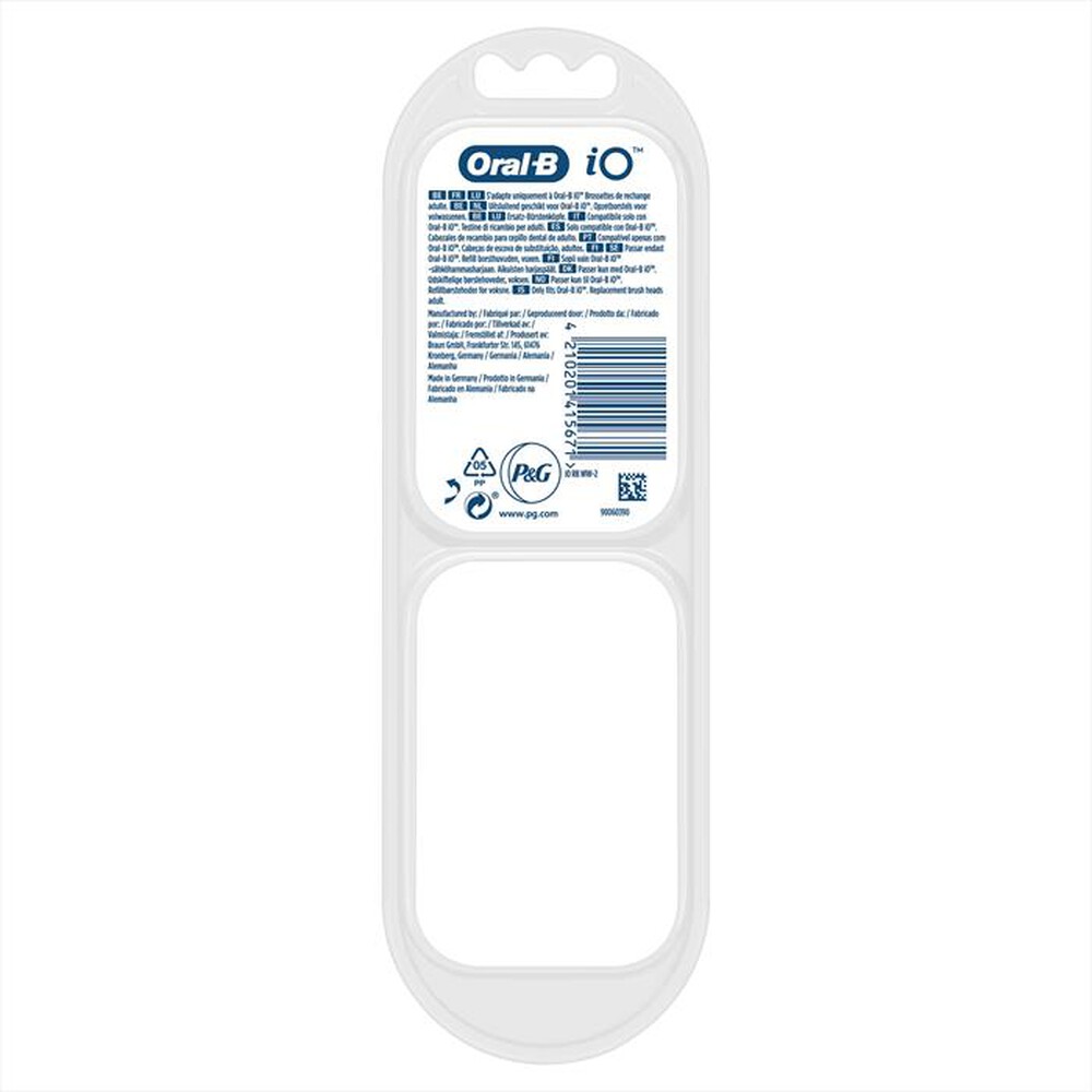 Immagine del prodotto ORAL-B - IO Testine di ricambio RADIANT WHITE, CONFEZIONE D-Bianco