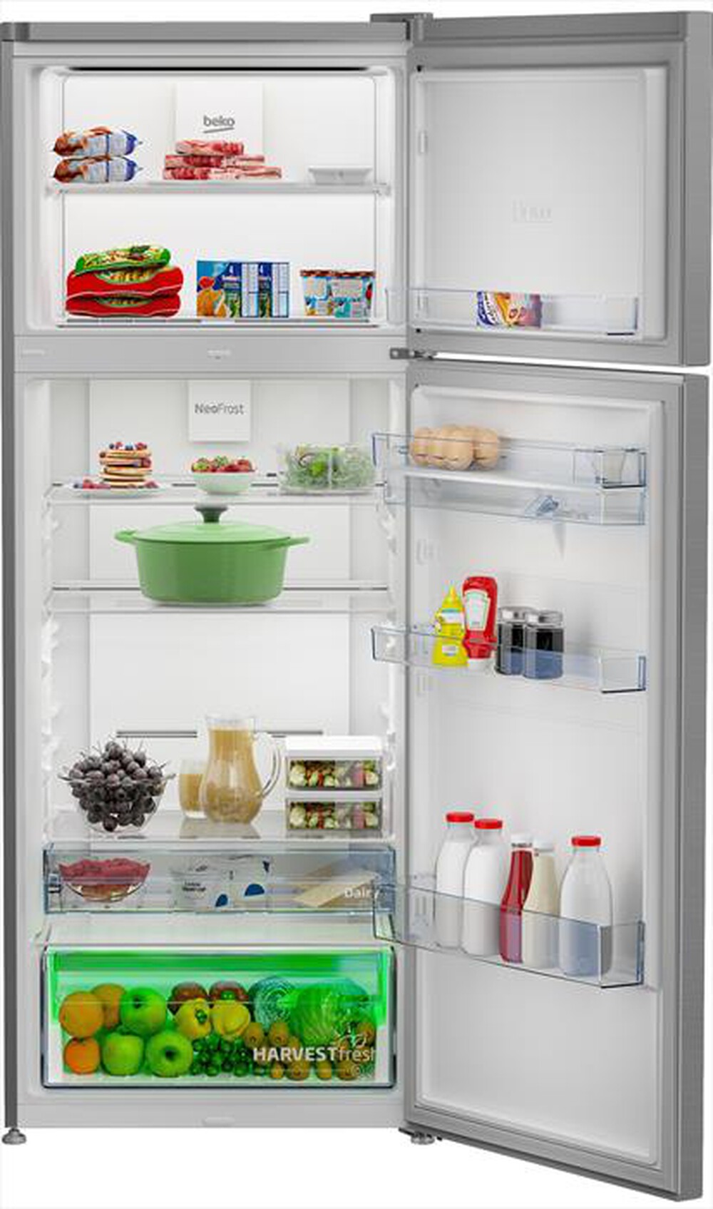 "BEKO - Frigorifero 2 porte RDNE455E40DXBN Classe E 406 lt-Argento"