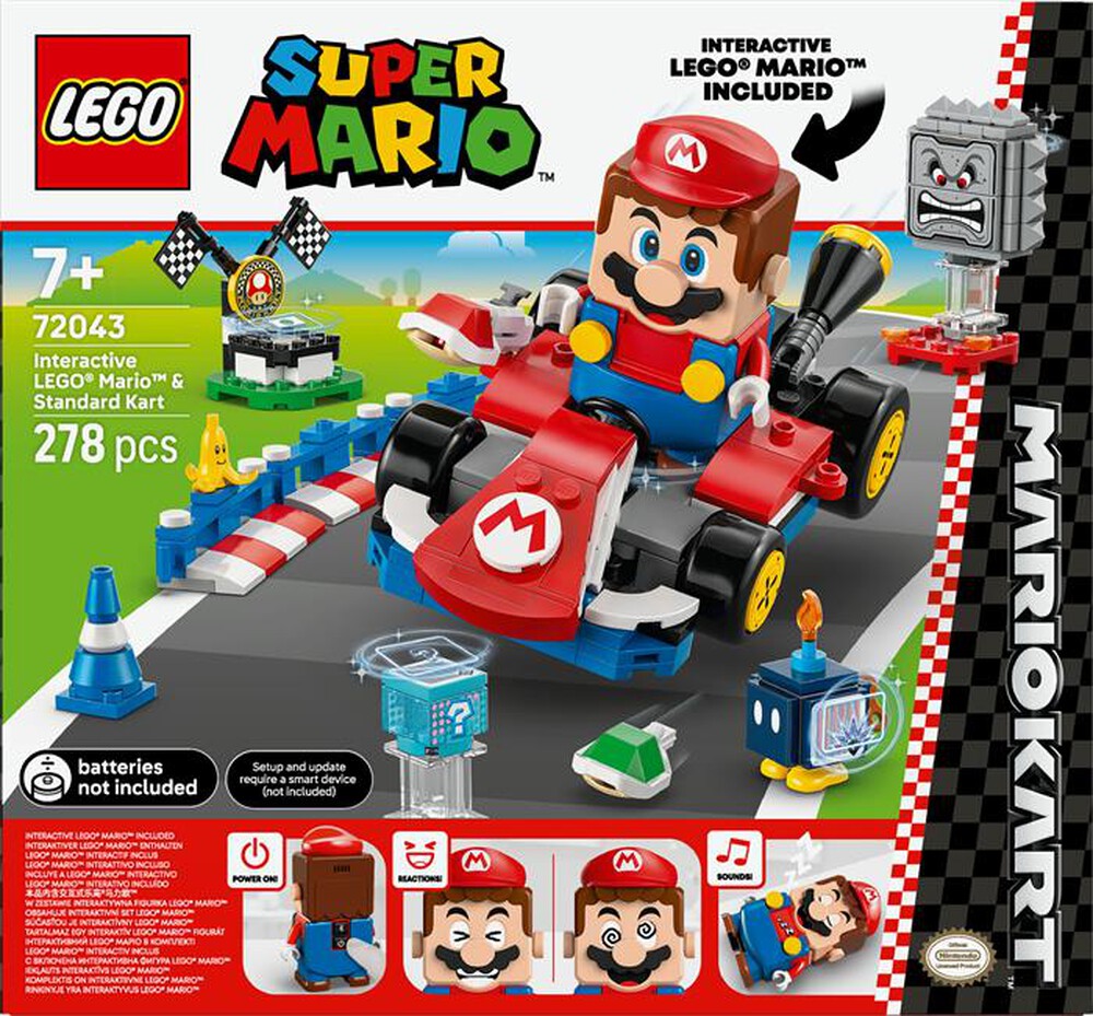 Immagine del prodotto LEGO - Mario Kart Mario interattivo e Kart standard 72043