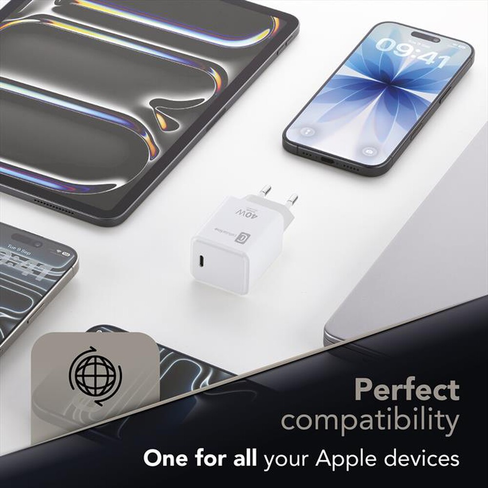 Immagine del prodotto CELLULARLINE - Caricabatterie da rete ACH USB-C 40W PD-Bianco