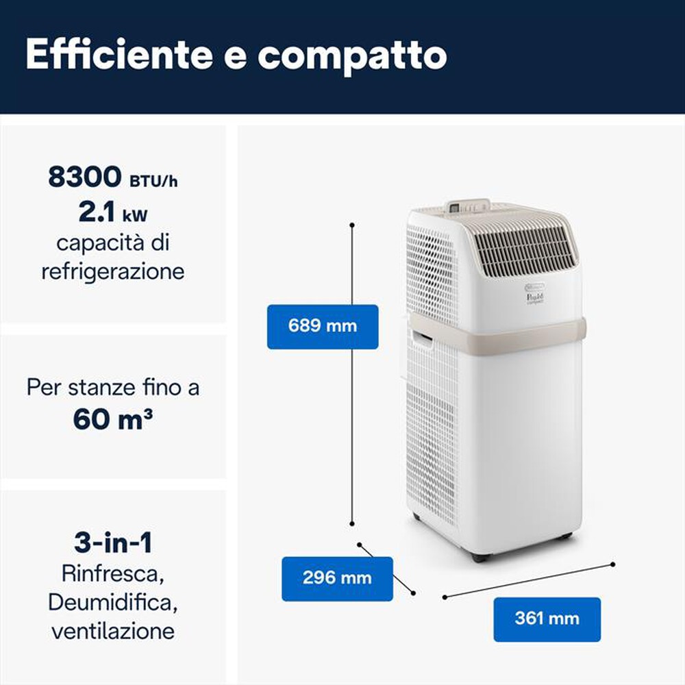 Immagine del prodotto DE LONGHI - Pinguino Condizionatore PACES72CLASSIC-Bianco/Beige