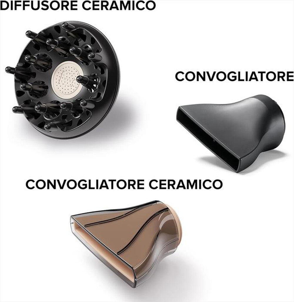 "BELLISSIMA IMETEC - ASCIUGACAPELLI PROFESSIONALE CERAMIC P5 3800-Nero, Rose Gold"