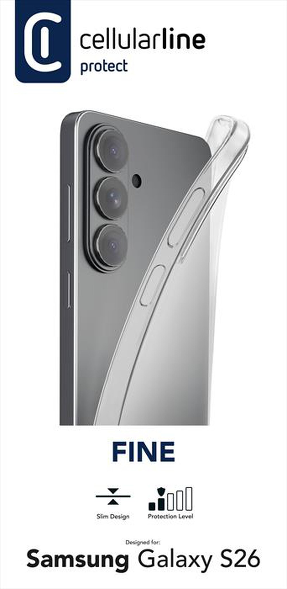 Immagine del prodotto CELLULARLINE - Cover FINE per Galaxy S26-Trasparente