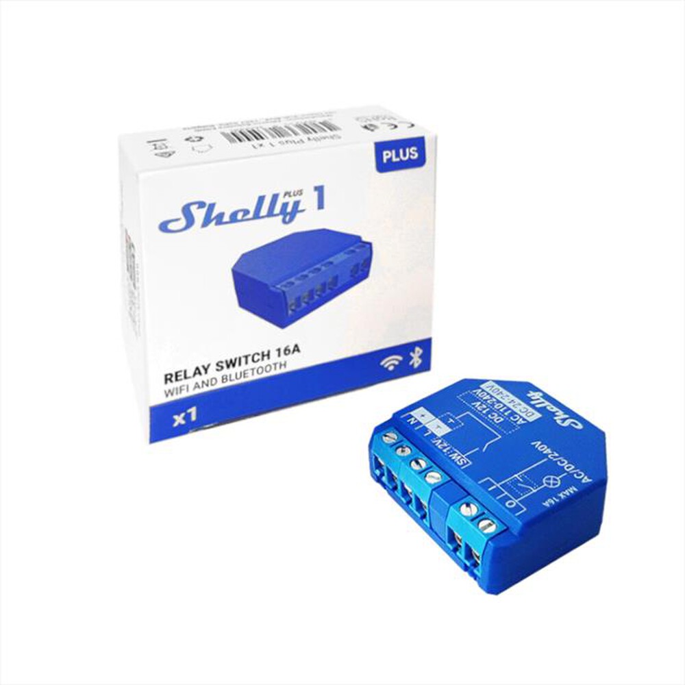 Immagine del prodotto SHELLY - Dispositivo Bluetooth e Wi-Fi PLUS 1-Blue