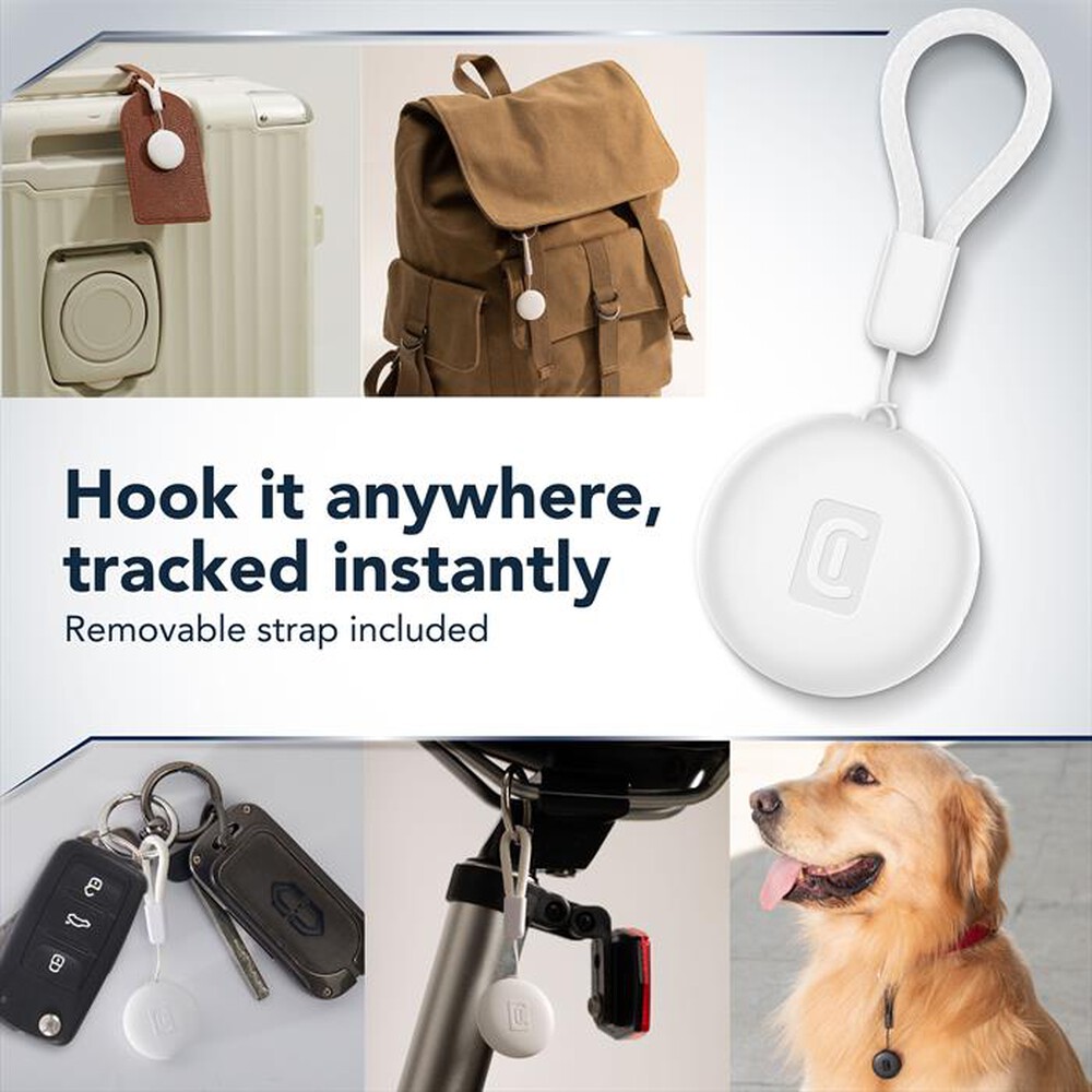 Immagine del prodotto CELLULARLINE - Trova oggetti Tracy Tag BTTRACYTAGW-Bianco