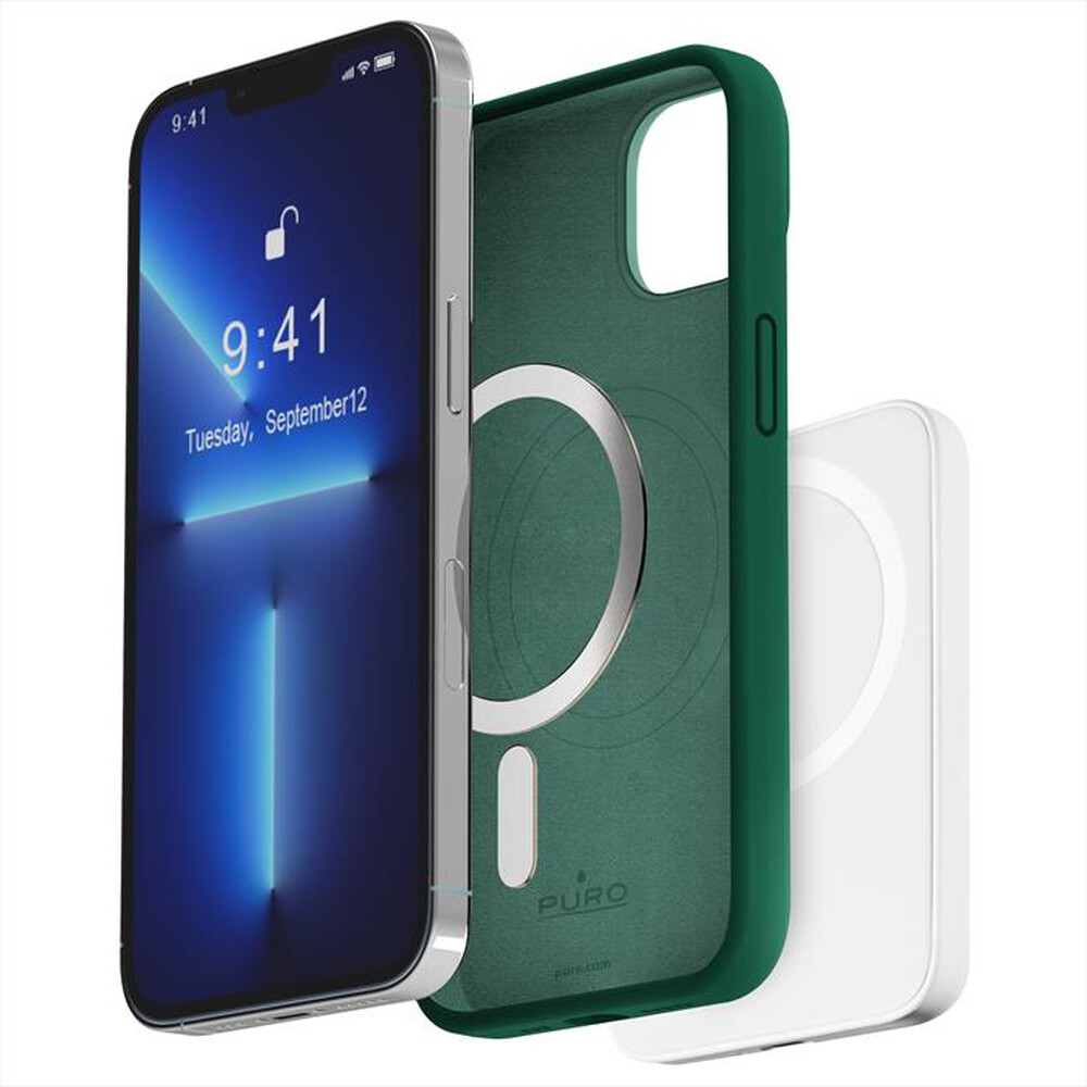 "PURO - Cover PUIPC1461ICONMDKGRN per iPhone 13/14-Jade"